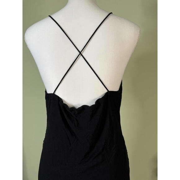 NWT! Marthea Black Mini Dress with Ruffle Detail and Strappy Back Size XL - Picture 4 of 7